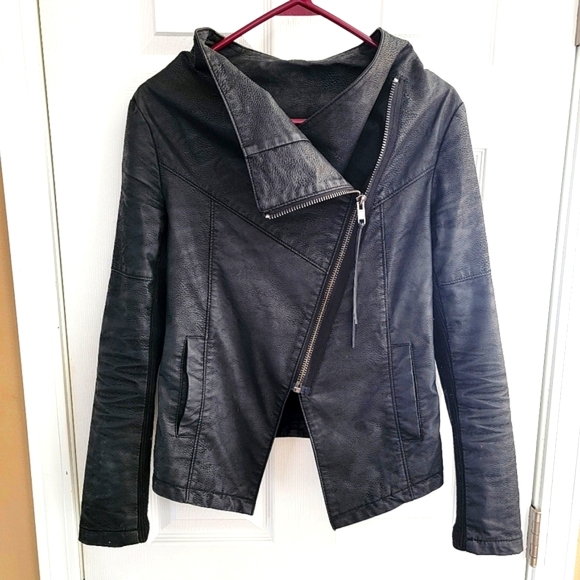 H&M Jackets & Blazers - Vegan Leather Moto Jacket